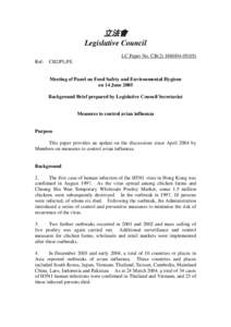 立法會 Legislative Council LC Paper No. CB[removed]) Ref:  CB2/PL/FE