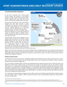 JOINT  November – December 2011 – Report #38 JOINT HUMANITARIAN AND