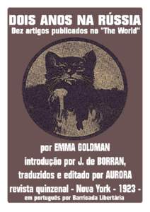 Dois anos na Rússia  Emma Goldman http://anarkio.net