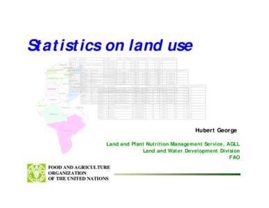Land use / Tunis / Ben Arous / Arable land / Food and Agriculture Organization / Agricultural land / Land management / Agriculture