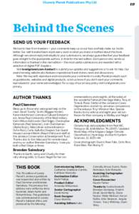 ©Lonely Planet Publications Pty Ltd  217 Behind the Scenes SEND US YOUR FEEDBACK