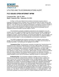 Computer law / Broadband / Government / Notice of proposed rulemaking / United States administrative law / Technology / Federal Communications Commission / Common carrier / Network neutrality in the United States / Law / Internet access / Network neutrality
