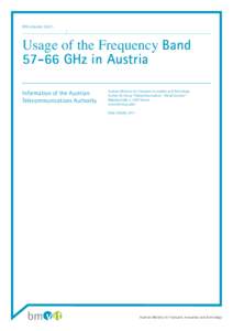 OFB-InfoLetter[removed]Usage of the Frequency Band[removed]GHz in Austria Information of the Austrian Telecommunications Authority