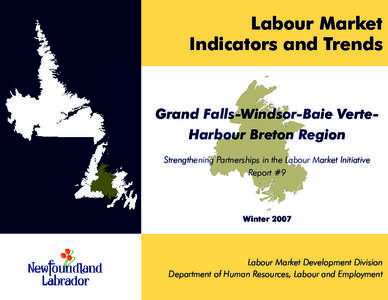 Labour Market Indicators and Trends Grand Falls-Windsor-Baie VerteHarbour Breton Region Strengthening Partnerships in the Labour Market Initiative