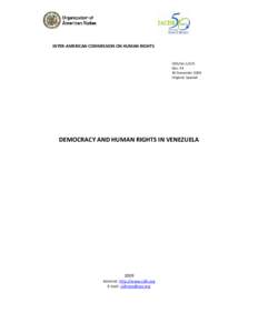 LINEAMIENTOS PARA UN ANÁLISIS DE LA SITUACIÓN DE DERECHOS HUMANOS EN VENEZUELA