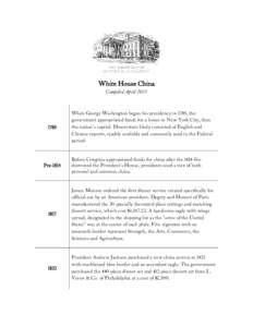 White House China Compiled AprilPre-1814