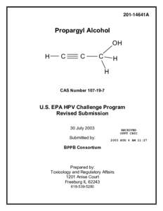 201-14641A  Propargyl Alcohol OH H