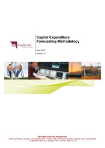 Capital Expenditure Forecasting Methodology May 2012 Version 1.1  ElectraNet Corporate Headquarters