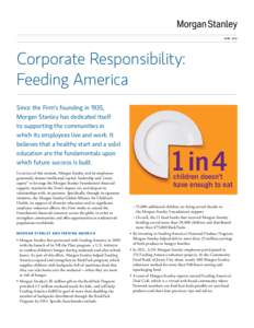   june 2012 Corporate Responsibility: Feeding America