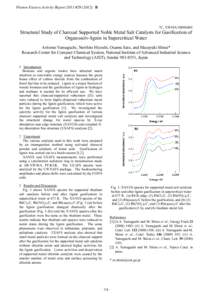 Photon Factory Activity Report 2011 #B  7C, NW10A/2009G001 Structural Study of Charcoal Supported Noble Metal Salt Catalysts for Gasification of Organosolv-lignin in Supercritical Water