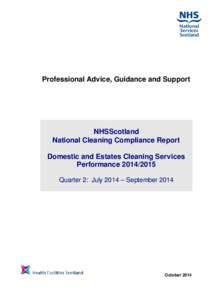 NHSScotland National Cleaning Compliance Report