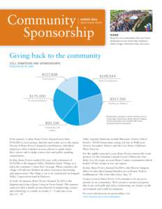 Community Sponsorship AUGUST 2011 BRUCE POWER UPDATE