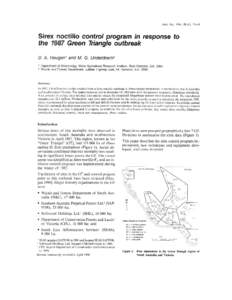 Sirex noctilio control program in response to the 1987 Green Triangle outbreak