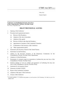 CTBT-Art.XIV[removed]May 2013 Original: English Conference on Facilitating the Entry into Force of the Comprehensive Nuclear-Test-Ban Treaty