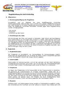 UNION MODELLFLIEGERCLUB KIRCHSCHLAG www.umfc-kirchschlag.at 2860 Kirchschlag Aero Club 3471 Bankverbindung Sparkasse Kirchschlag