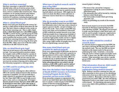 Newborn screening / Pediatrics / Dried blood spot / Screening / Health / Medicine / Epidemiology