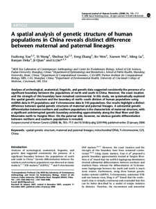 European Journal of Human Genetics[removed], 705–717 & 2008 Nature Publishing Group All rights reserved[removed] $30.00 www.nature.com/ejhg