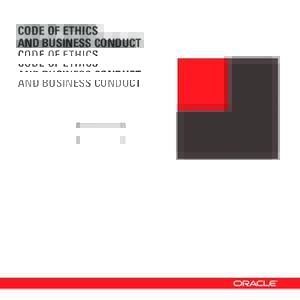 Ethics / Oracle Corporation / Oracle Database / Compliance and ethics program / Barbara Gordon / Business ethics / Oracle / Larry Ellison / Sun acquisition by Oracle / Software / Applied ethics / Computing