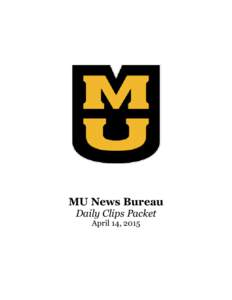 MU News Bureau Daily Clips Packet April 14, 2015 $38.5 million renovation begins on Lafferre Hall Monday, April 13, 2015 | 6:33 p.m. CDT; updated 7:43 p.m. CDT, Monday, April 13, 2015