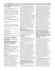 Federal Register / Vol. 60, No[removed]Wednesday, December 27, [removed]Rules and Regulations[removed]PART 91—GENERAL OPERATING AND FLIGHT RULES 1. The authority citation for Part 91 continues to read as follows: Authority: