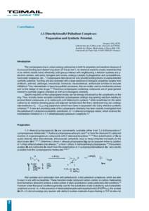 July, 1999  number 103 Contribution 1,1-Dimethyleneallyl Palladium Complexes:
