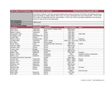 Harry Deal & The Galaxies / Taylorville, North Carolina  Band Directories Copyright 2005