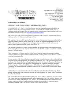 University of Florida / United States Air Force / United States Air Force Band / Tallahassee /  Florida / St. Augustine /  Florida / Gainesville /  Florida / Jacksonville /  Florida / Geography of Florida / Geography of the United States / Florida