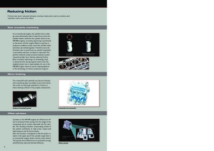 HR/MR Engine Technology Overview Reducing friction  Improving combustion efﬁciency