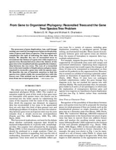 Phylogenetic tree / Homology / Gene duplication / Horizontal gene transfer / Tree rearrangement / Genetics / Evolution / Tree / Biology / Phylogenetics / Maximum parsimony