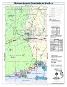 Okaloosa County Commissioner Districts Alabama R22W  R23W