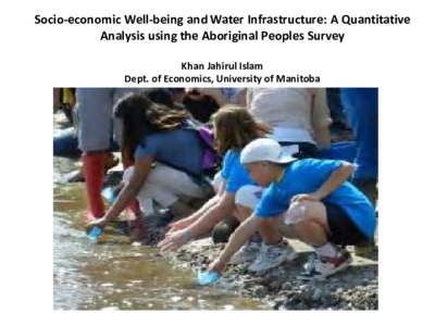 Socio-economic Well-being and Water Infrastructure: A Quantitative Analysis using the Aboriginal Peoples Survey