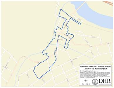 Narrows Commercial Historic District Giles County, Narrows Quad Created by: D. Bascone April 4, 2013 Sources: VDHR 2013, ESRI Tele Altas Streets 2013 Records of the Virginia Department of Historic Resources (DHR) have be