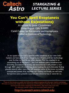 Astro  STARGAZING & LECTURE SERIES  You Can’t Spell Exoplanets