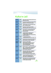 Kultur im Juli Di[removed]Führung durch das Schaudepot Stadtmuseum