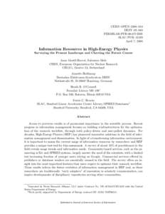 Information Resources in High-Energy Physics
