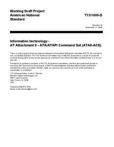 AT Attachment / International Committee for Information Technology Standards / SCSI / Automatic acoustic management / Computer hardware / Parallel ATA / Serial ATA