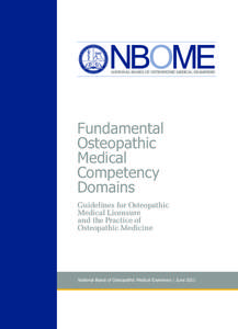 Fundamental Osteopathic Medical Competency Domains Guidelines for Osteopathic