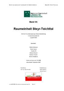 NATUR UND LANDSCHAFT / LEITBILDER FÜR OBERÖSTERREICH  BAND 34.: STEYR-TEICHLTAL