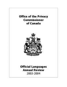 Official Languages Annual Review[removed]