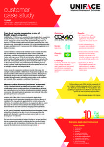 customer case study COAMO Uniface Helps Largest Agricultural Cooperative in Latin America Stay Ahead in a Dynamic Economy