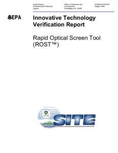 Innovative Technology Verification Report: Rapid Optical Screen Tool (ROST)
