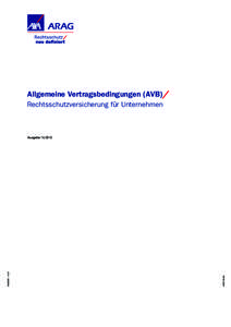 Allgemeine Vertragsbedingungen (AVB)/ Rechtsschutzversicherung für Unternehmen WGR 750 De[removed] – 12.12
