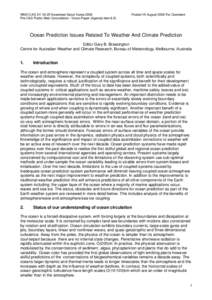 Physical oceanography / Computational science / Numerical weather prediction / Weather prediction / Wind wave model / Weather forecasting / Climate model / Ocean Surface Topography Mission / Ensemble forecasting / Atmospheric sciences / Meteorology / Science