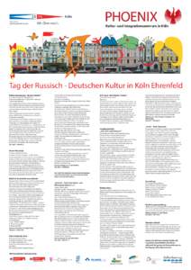 Kultur- und Integrationszentrum in Köln  Tag der Russisch - Deutschen Kultur in Köln Ehrenfeld