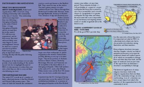 FAITH BASED ORGANIZATIONS WHAT YOU SHOULD KNOW ABOUT EARTHQUAKES...Faith based organizations ( FBO ) have had a long standing relationship with communities in the time of disaster. This relationship