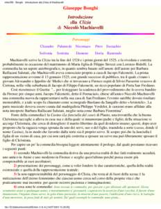 intro056 - Bonghi - Introduzione alla Clizia di Machiavelli  Giuseppe Bonghi Introduzione alla Clizia di Niccolò Machiavelli