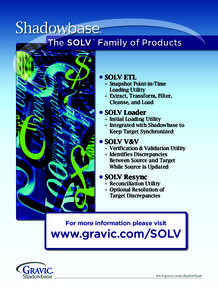 Shadowbase SOLV Family of Products
