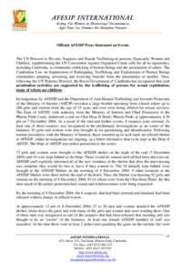 International criminal law / Crime / Criminal law / Human trafficking / Phnom Penh / Sexual slavery / Tuol Kork / Somaly Mam Foundation / Crimes against humanity / Sex crimes / Slavery