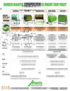 WHICH MANTIS COMPOSTER IS RIGHT FOR YOU? ORIGINAL COMPACT  COMPOST-TWIN
