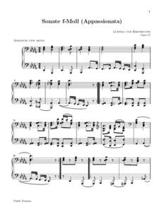 1  Sonate f-Moll (Appassionata) Ludwig van Beethoven Opus 57